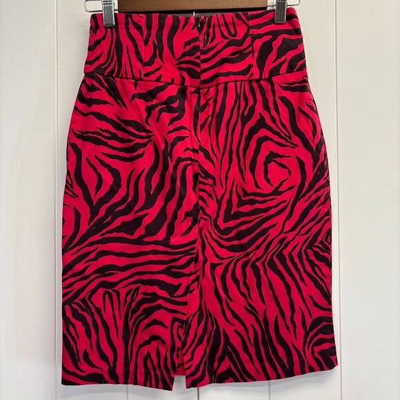 Vintage Womens Charlotte Russe Mob Wife Tiger Stripe Pencil Skirt Size S USA - Picture 2 of 5